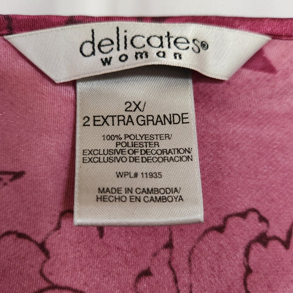 Delicates Woman Two-piece Nightgown and Robe Set 2X - Picture 11 of 12